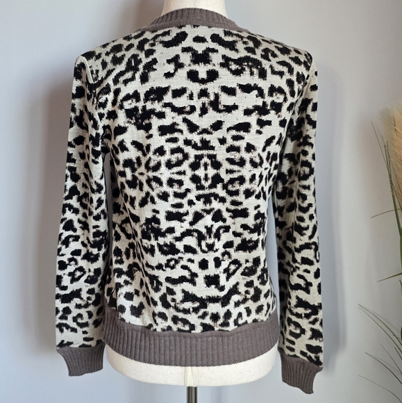 Anthropologie, New, Aldomartins Safa Leopard Neutral Sweater, Size Small - Picture 7 of 12